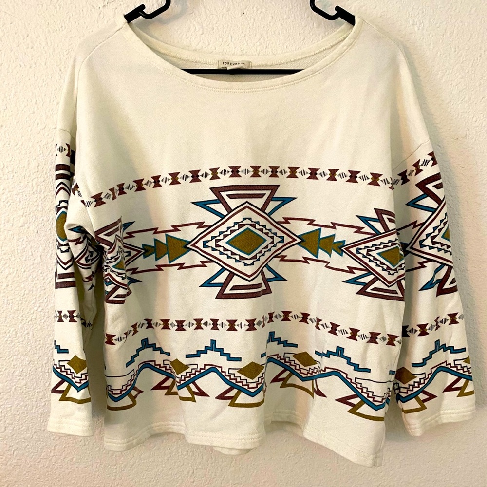 Aztec Crop Sweater